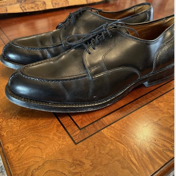 Allen Edmonds Bradley Black Leather Oxfords Split Toe Shoes Dress Mens 9.5 D